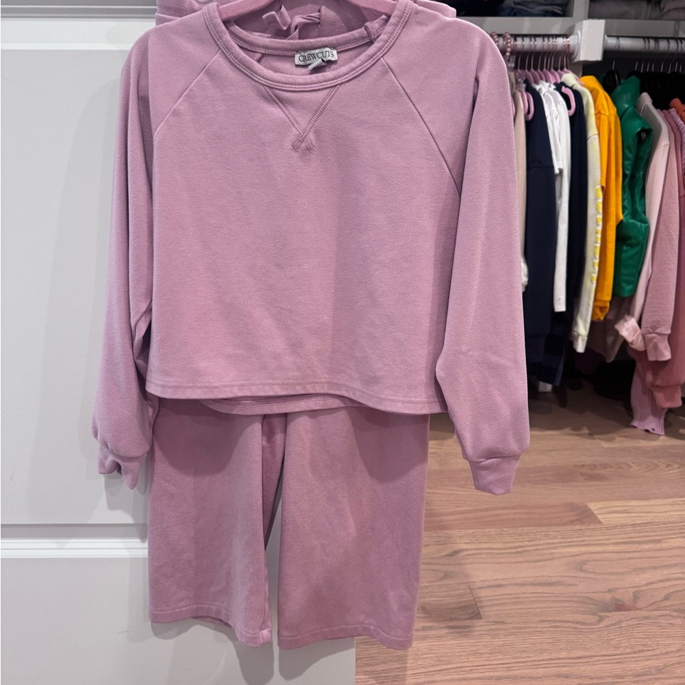 Crewcuts Blush Pink Pullover with matching bell pants